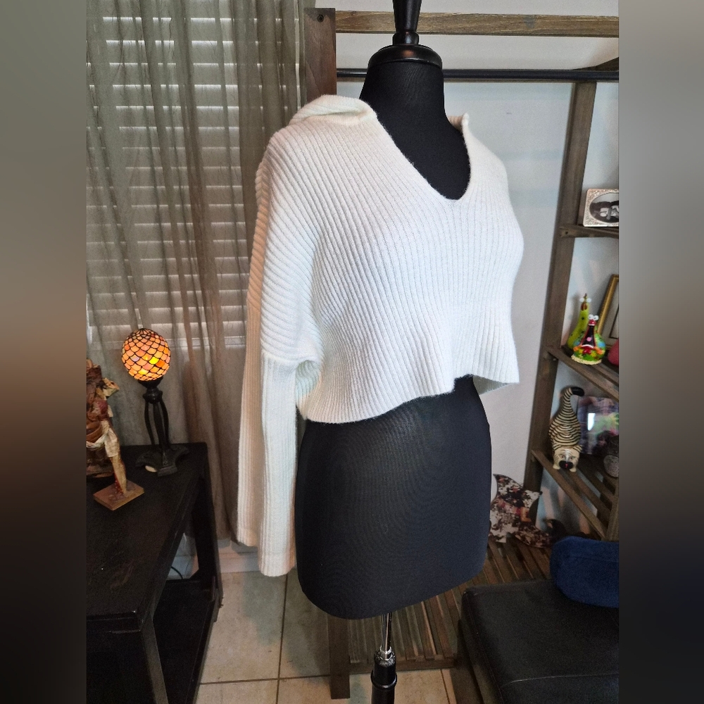 Princess Polly Cream Ribbed Knit Top #0114